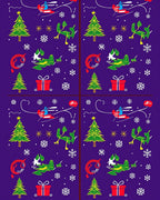 Festive Holiday Sleigh Christmas Trees Rug