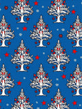 Red White Blue Starburst Tree Garland Rug