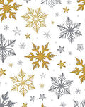 Gold Silver Snowflake Cluster Harmony Rug