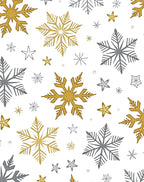 Gold Silver Snowflake Cluster Harmony Rug