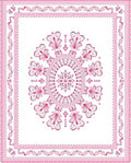 Crimson Bloom Ornate Centerpiece Rug