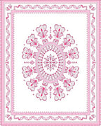 Crimson Bloom Ornate Centerpiece Rug
