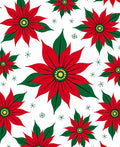 Festive Red Poinsettia Starburst Rug