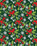 Winter Berry Snowflake Garland Rug