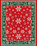 Holiday Snowflake Forest Border Rug