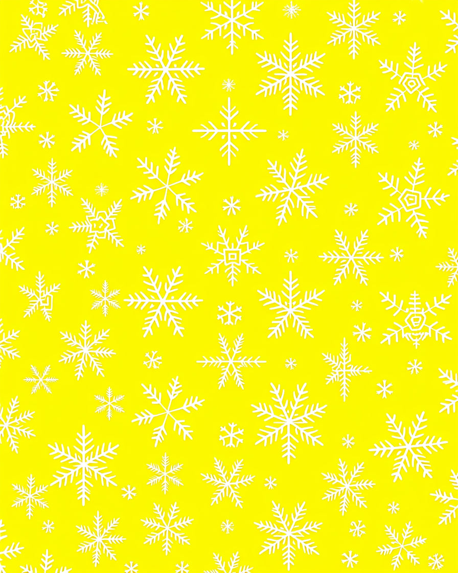 Bright Yellow Snowflake Scatter Rug