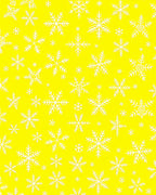 Bright Yellow Snowflake Scatter Rug