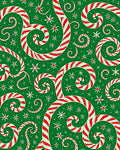 Whimsical Red White Swirl Candy Canes Rug