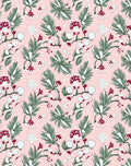 Whimsical Berry Blossom Tropical Leaves Rug