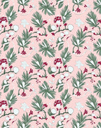 Whimsical Berry Blossom Tropical Leaves Rug