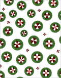 Crimson White Green Laurel Medallion Rug