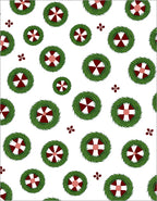 Crimson White Green Laurel Medallion Rug