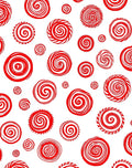 Bold Red Swirl Circles Collection Rug