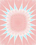 Blush Teal Starburst Sunburst Rug