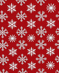 Crimson Snowflake Winter Wonderland Rug