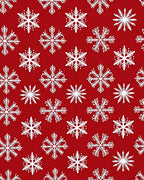 Crimson Snowflake Winter Wonderland Rug