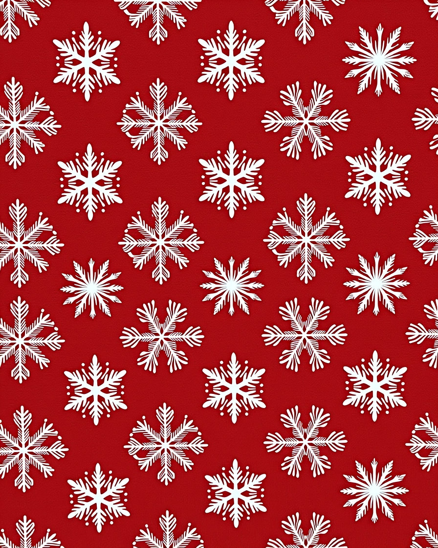 Crimson Snowflake Winter Wonderland Rug