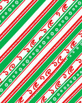 Red Green Striped Swirl Circles Rug