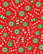Red Green Candy Swirl Holiday Rug