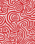 Crimson Swirl Abstract Harmony Rug