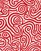 Crimson Swirl Abstract Harmony Rug