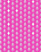 Bright Pink White Diamond Starburst Rug
