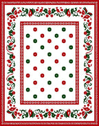 Classic Red Green Floral Medallion Rug