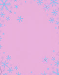 Pink Sky Blue Snowflake Charm Rug