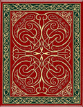 Crimson Gold Green Celtic Knot Rug
