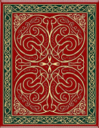Crimson Gold Green Celtic Knot Rug