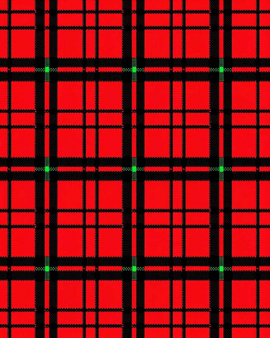Classic Tartan Red Black Green Plaid Rug