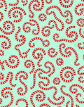 Red White Swirls Mint Background Rug