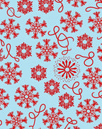 Crimson Snowflake Mandala Ballet Ribbon Rug