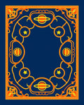 Cosmic Blue Orange Planet Star Rug
