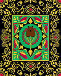 Bold Bear Floral Motif Rug