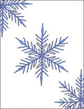 Blue Snowflake Corner Accents Rug