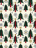 Christmas Trees Snowflakes Festive Collection Rug