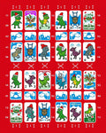 Cute Dinosaur Christmas Card Collection Rug