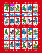 Cute Dinosaur Christmas Card Collection Rug