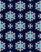 Sky Blue Snowflake Star Motif Rug