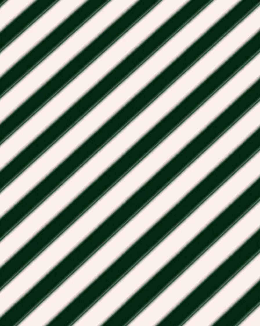 Emerald Cream Diagonal Stripe Rug