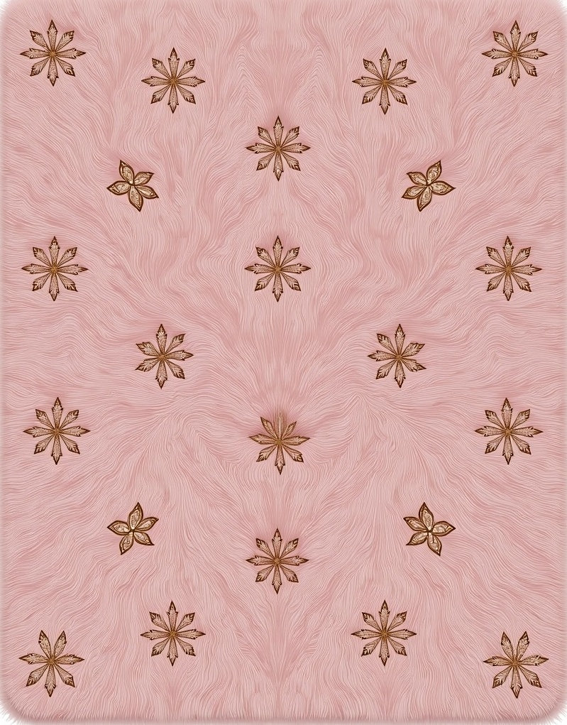 Blush Pink Floral Starburst Background Rug