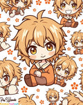 Cute Kawa Child Orange Blossom Collage Rug