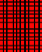 Bold Red Tartan Checkered Rug