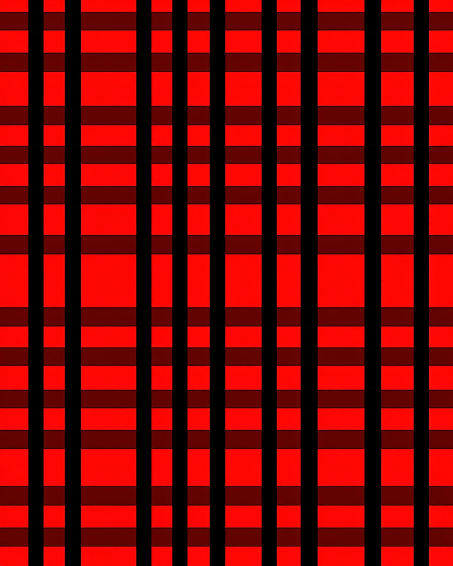 Bold Red Tartan Checkered Rug