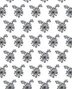 Black White Snowflake Nova Rug