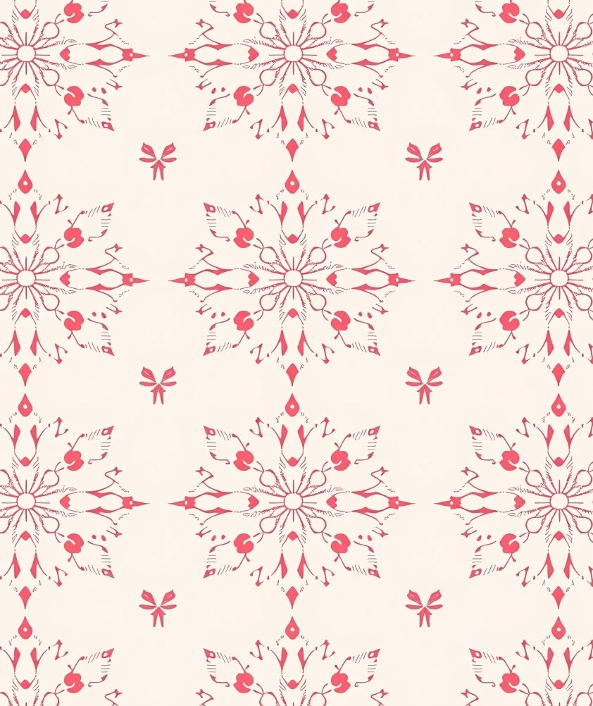 Coral Snowdrift Medallion Arrangement Rug