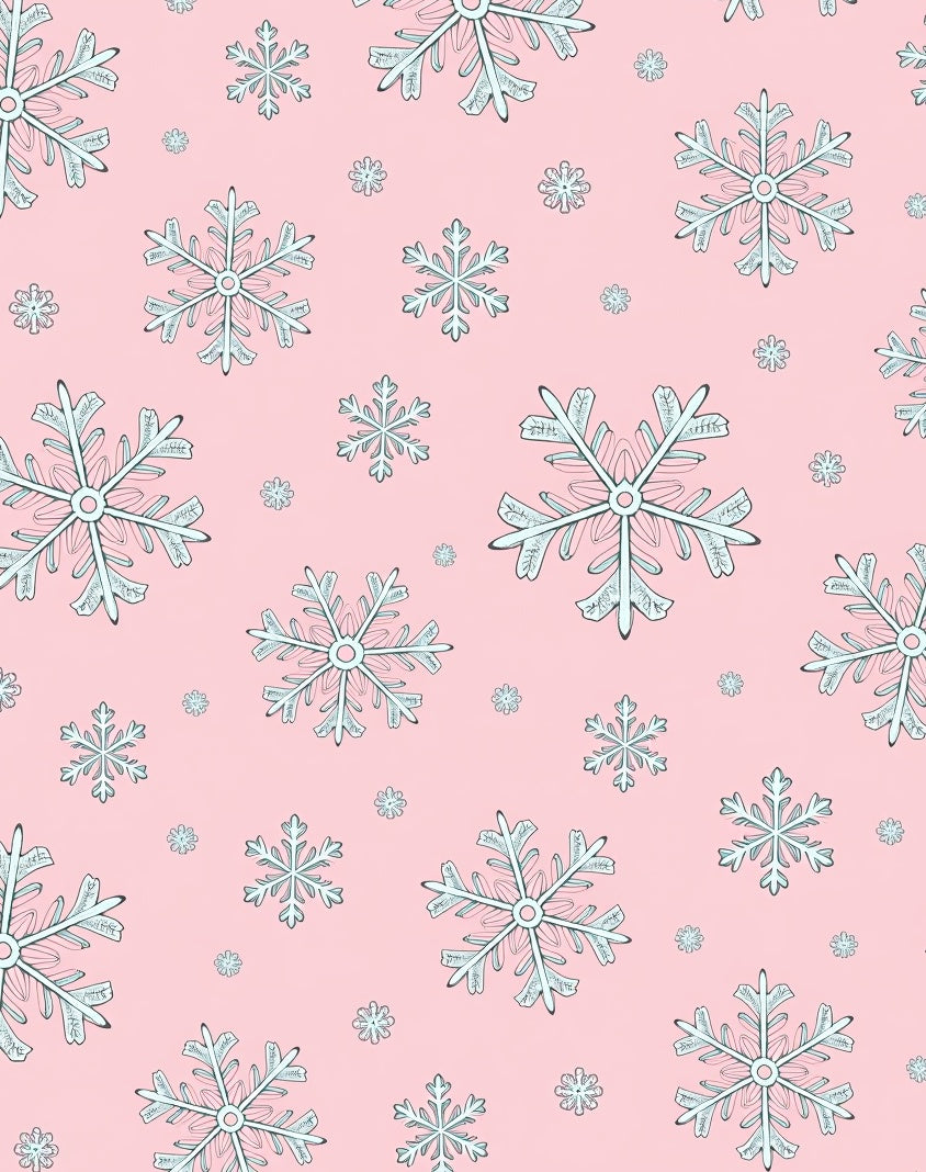Pink Snowflake Winter Wonderland Rug