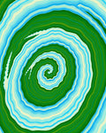 Abstract Green Blue Swirl Rug