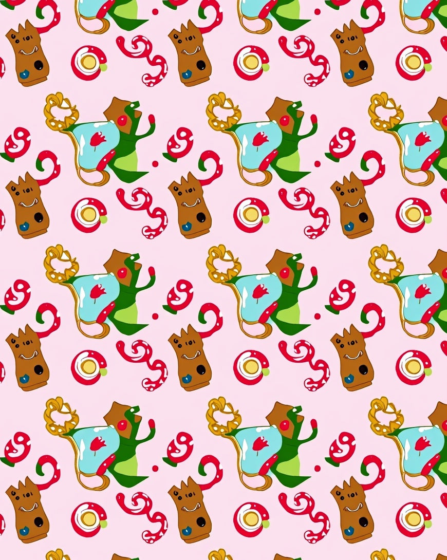 Playful Creature Ceramic Candy Swirls Rug